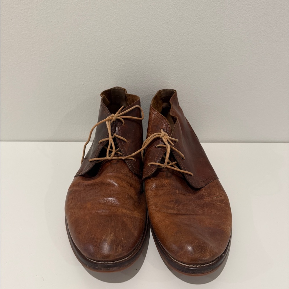 Men's Brown Leather Chukka Boots – Classic Lace-Up Style